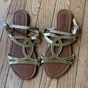 Gold Sandler Size 8 Star Bay NEW